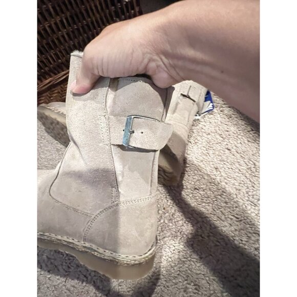 Birkenstock Uppsala Boot Shearling Suede Leather Beige Taupe Women’s 5.5/36 - Picture 8 of 13
